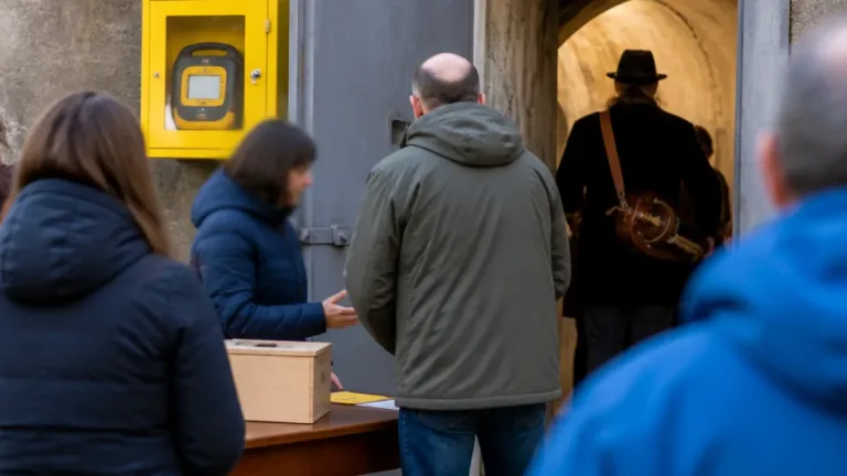 Villar Perosa: inaugurato il defibrillatore ai rifugi antiaerei, raccolta fondi per il Regina Margherita